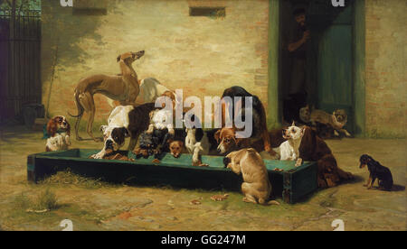 John Charles Dollman - Table d'hôte à un accueil des chiens Banque D'Images