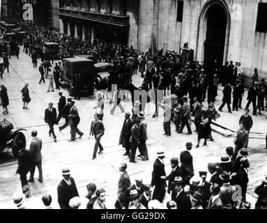 New York. Wall Street, le matin après la Grande Crise 1929 United States Banque D'Images