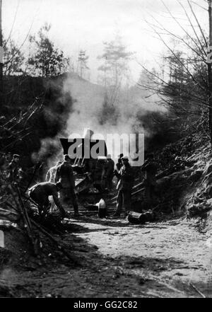 France La Première Guerre mondiale. L'artillerie allemande à Verdun, B.I.D.C. Banque D'Images