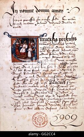 Jeanne d'Arc face à ses juges 15e siècle France Banque D'Images
