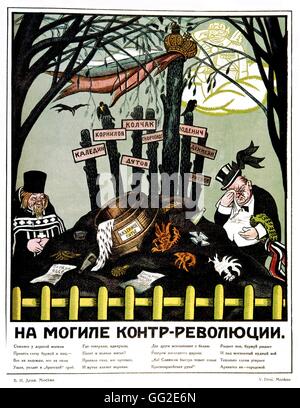 Affiche de propagande soviétique Deni V. URSS 1918-1923 Banque D'Images