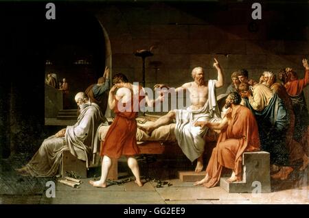 Jacques Louis David école française la mort de Socrates 1787 Huile sur toile (129,5 x 196,2 cm) New York, The Metropolitan Museum of Art Banque D'Images