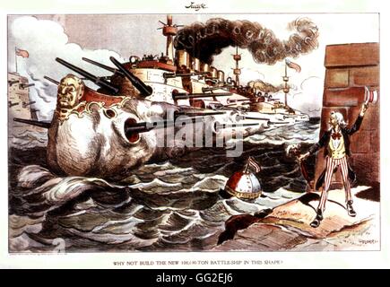 Dessin animé satirique dans 'juge' à propos de Theodore Roosevelt's 'Big Stick' policy 1900-1907 United States Washington. Bibliothèque du Congrès Banque D'Images