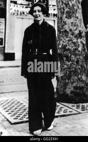 Simone Weil (1909-1943) à Barcelone, elle a ensuite été membre des Brigades Internationales 1936 Espagne - guerre civile espagnole collection privée Banque D'Images