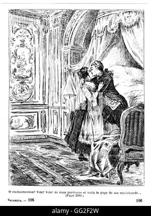 Scène de "Histoire de ma vie' par Casanova. 19e siècle Banque D'Images
