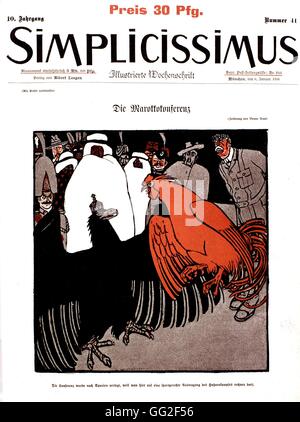 Crise entre la France et l'Allemagne devant les grandes puissances 1905 Maroc Banque D'Images