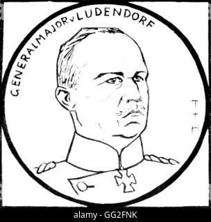 Première Guerre mondiale. Erich Ludendorff, général en chef de l'armée allemande. Banque D'Images