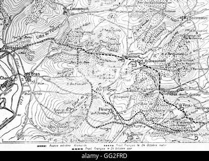 Première Guerre mondiale. Bataille de Verdun 1916. La victoire sur les terres de Douaumont (24 octobre). Banque D'Images