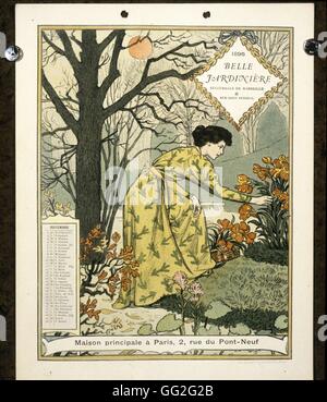 Eugène Grasset école française page Calendrier de La Belle Jardiniere, année 1896 : le mois de novembre Dimensions Banque D'Images