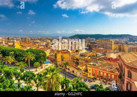 Cagliari, Sardaigne, Italie vieille ville paysage urbain. Banque D'Images