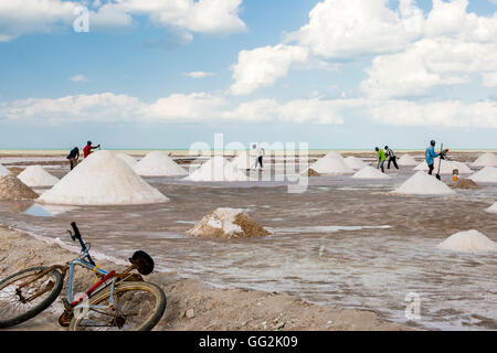 Mine de sel à ciel ouvert à La Guajira, Colombie Banque D'Images