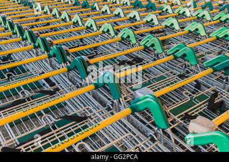 Morrison's Shopping trolleys Banque D'Images