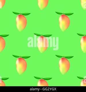 Modèle des fruits Mangue transparente Illustration de Vecteur