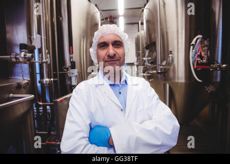 Au milieu de l'article fabricant de réservoirs de stockage à Brewery Banque D'Images