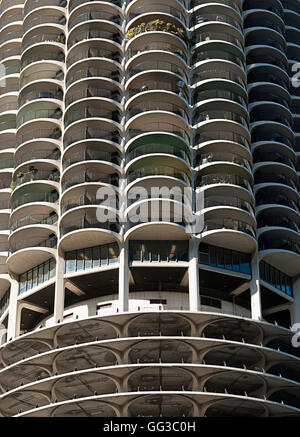 Un détail de Marina City à Chicago, Illinois Banque D'Images