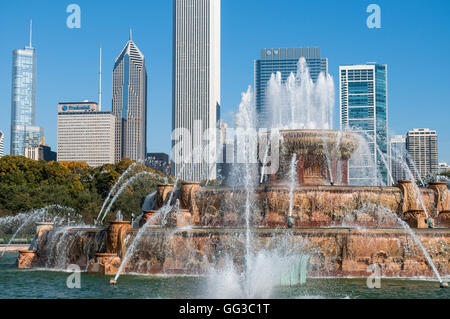 Fontaine de Buckingham dans Grant Park, Chicago, Illinois Banque D'Images