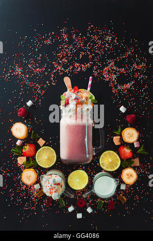 Vignette milkshake Banque D'Images