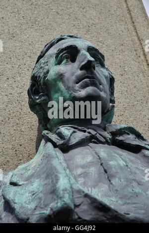 Buste du président des États-Unis John Tyler Hollywood Cemetery, Richmond, VA Banque D'Images