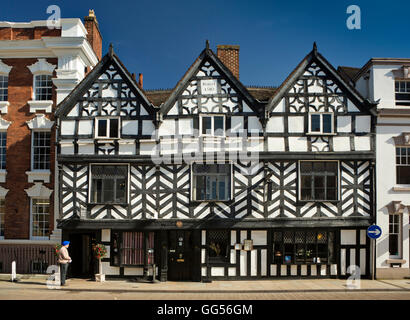 Royaume-uni, Angleterre, Staffordshire, Lichfield, Rue de l'alésage, le Tudor, cadre en bois 1510 Bâtiment historique Banque D'Images