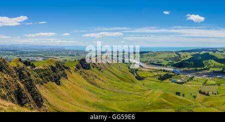 Vue panoramique à partir de Te Mata Peak Hawkes Bay, Nouvelle-Zélande Banque D'Images