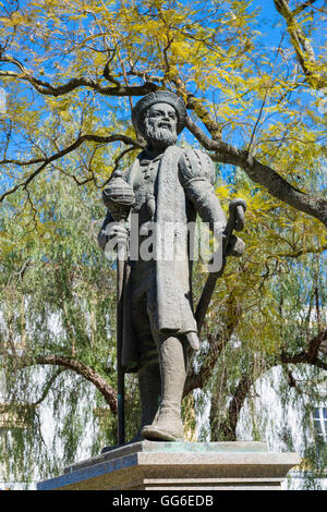 Statue de Vasco de Gama, Evora, Alentejo, Portugal, Europe Banque D'Images