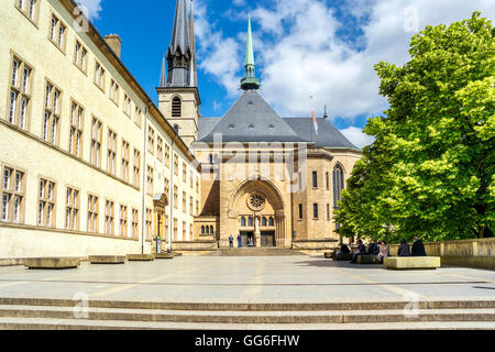 La Cathédrale Notre-Dame à Luxembourg. L'Europe. Banque D'Images