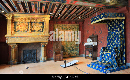 Le Château Royal de Blois est situé dans la vallée de la Loire et fut la résidence de plusieurs rois de France. Vue de l'intérieur. Banque D'Images