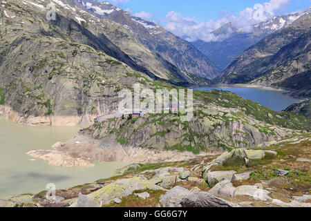 Le col du Grimsel, Alpes, Suisse Banque D'Images