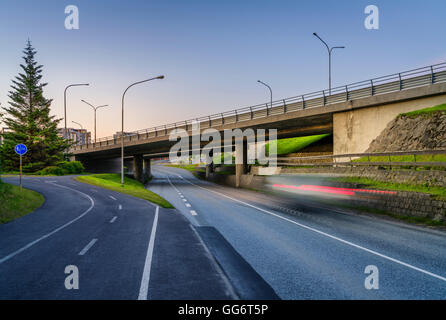 Karsnesbraut bridge, Kopavogur, Iceland Banque D'Images