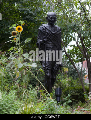 Mahatma Gandhi Statue à Union Square Park, New York, USA Banque D'Images