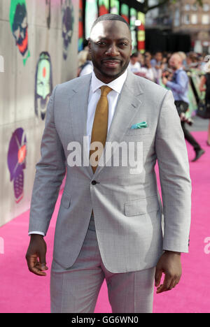 Adewale Akinnuoye-Agbaje arrivant pour kamikazes de la première européenne, à l'Odeon Leicester Square, Londres. ASSOCIATION DE PRESSE Photo. Photo date : mercredi 3 août 2016. Voir l'histoire du suicide. SHOWBIZ PA Crédit photo doit se lire : Daniel Leal-Olivas/PA Wire Banque D'Images