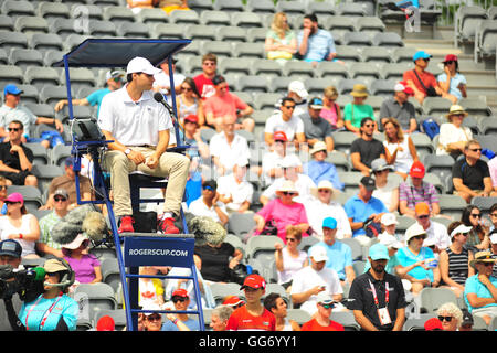 Le juge-arbitre de tennis à la Coupe Rogers 2016 tenue à Toronto. Banque D'Images