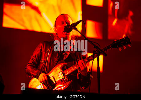 Radiohead live à Saint-gall Open Air Music Festival, à Saint-Gall, Suisse, 2016 Banque D'Images