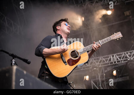 Mumford & Sons live au festival en plein air de St-gall, St-Gall, Suisse, 2016 Banque D'Images