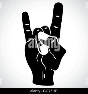 Metal Devil Horns pour icône utilisation créative en design graphique Illustration de Vecteur
