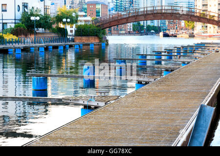 Clippers Quay, située au bas de l'Isle of Dogs à Londres, Royaume-Uni Banque D'Images