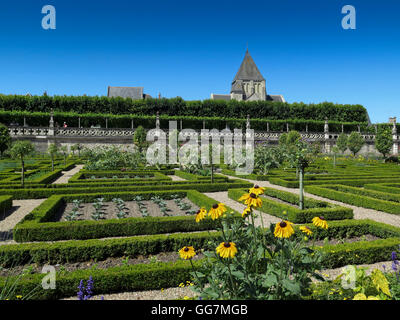 Château de Villandry Loire Valley France Banque D'Images