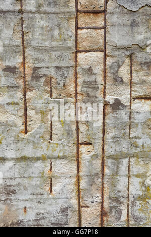 Grunge fond fait de mur en béton armé. Banque D'Images