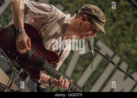 Rome, Italie. 06Th Aug 2016. Kurt Rosenwinkel à la guitare, Tim à la guitare et de Motzer, synthé et Joost Potocka sur batterie joué en concert à la Casa del Jazz à Rome au cours de l'examen 2016 musicaSummertime. © Leo Claudio De Petris/Pacific Press/Alamy Live News Banque D'Images