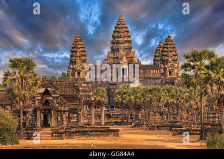 Temple d'Angkor Wat, Siem Reap, Cambodge Banque D'Images