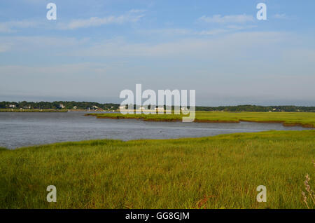 Duxbury Bay dans le sud-est du Massachusetts à marée basse. Banque D'Images