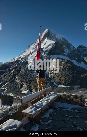 Autre angle de la Matterhorn, vus de l'Schonbielhutte, Zermatt, Suisse Banque D'Images