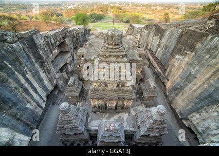 Kailas temple dans les grottes d'Ellora complexe, l'état de Maharashtra en Inde Banque D'Images