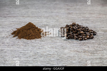 Un tas de terre et l'ensemble du café Banque D'Images