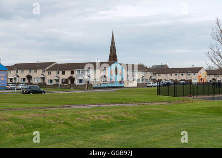 Graffiti, art mural et peintures murales, Belfast Banque D'Images