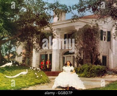 VOM WINDE VERWEHT Autant en emporte le vent Victor Fleming USA 1939 Scarlett O'Hara (Vivien Leigh) vor dem Hotel Tara. Regie : Victor Fleming aka. Autant en emporte le vent Banque D'Images