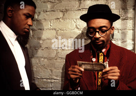 MO' MIEUX BLUES USA 1990 Voir : Spike Lee Denzel Washington (Bleek Gillian) et Spike Lee (Géant) Régie : Spike Lee Banque D'Images