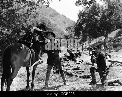 SEIN LETZTES KOMMANDO Ils sont morts avec leurs bottes sur USA 1941 Scène de Raoul Walsh avec Errol Flynn (George Armstrong Custer) et des soldats de la guerre civile américaine. Regie : Raoul Walsh aka. Ils sont morts avec leurs bottes Banque D'Images