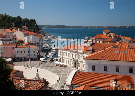 Géographie / voyages, Slovénie, Piran, la place Tartini, port d'Additional-Rights Clearance-Info,--Not-Available Banque D'Images