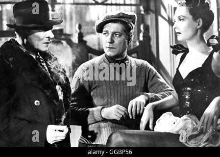 Un BRICHT DER TAG / Le jour se lève Frankreich 1939 / Marcel Carne de Rivalen der Liebe sind der Schausteller Valentin (JULES BERRY) und der Arbeiter François (Jean Gabin). Pour eifersüchtige Konfrontation um eine karat Valentins Geliebte Clara (ARLETTY), die tödlich endet. Regie : Marcel Carne aka. Le jour se lève Banque D'Images